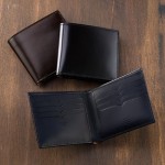 二つ折り財布(カード札入)オイルシェルコードバン＆ベジタブルタンニン
